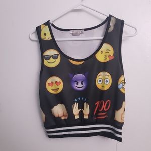 Agaci emoji crop top